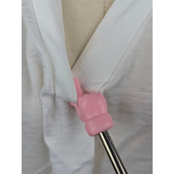 Alfani Women's Satin V-Neck Tank Top Bright White Size XL *FLAW* - Picture 3 of 6